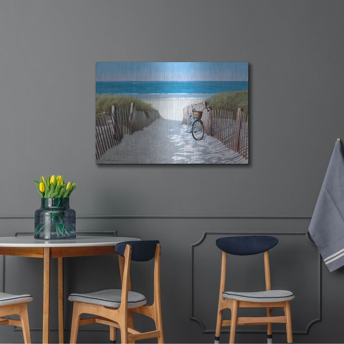 'Beach Bike 2' by Zhen-Huan Lu – Metal Wall Art, 36x24 room view