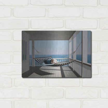 Luxe Metal Art 'Hammock & Pillows' by Zhen-Huan Lu, Metal Wall Art,16x12