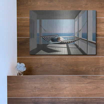 Luxe Metal Art 'Hammock & Pillows' by Zhen-Huan Lu, Metal Wall Art,16x12