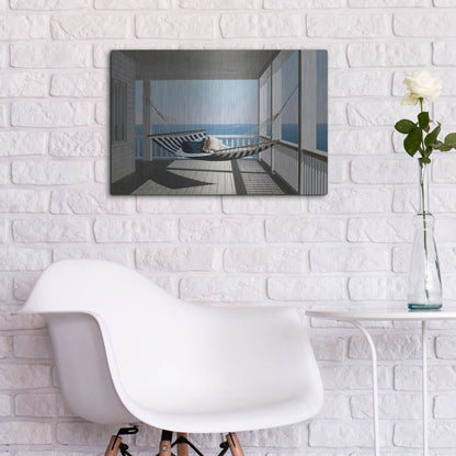 Luxe Metal Art 'Hammock & Pillows' by Zhen-Huan Lu, Metal Wall Art,24x16