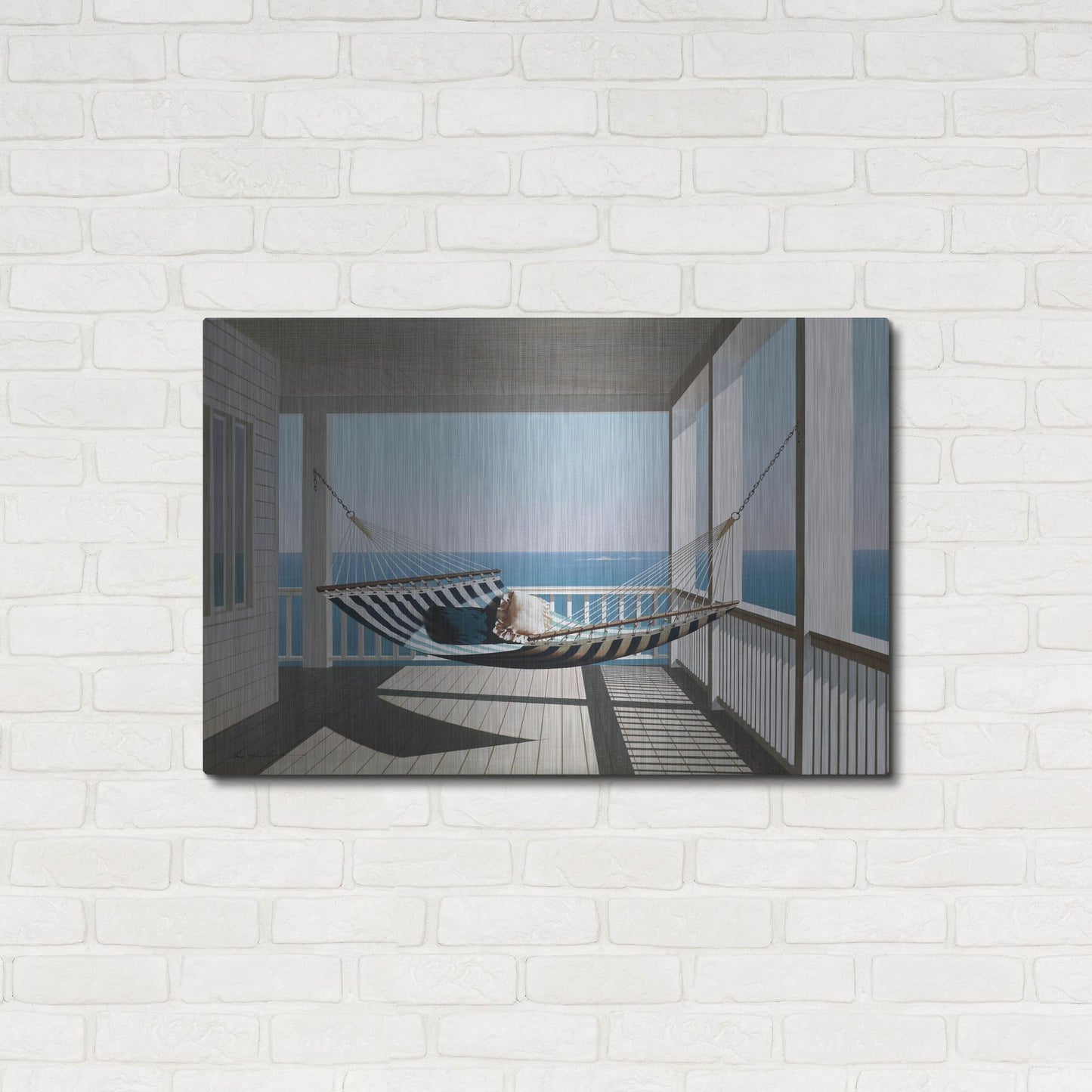 Luxe Metal Art 'Hammock & Pillows' by Zhen-Huan Lu, Metal Wall Art,36x24