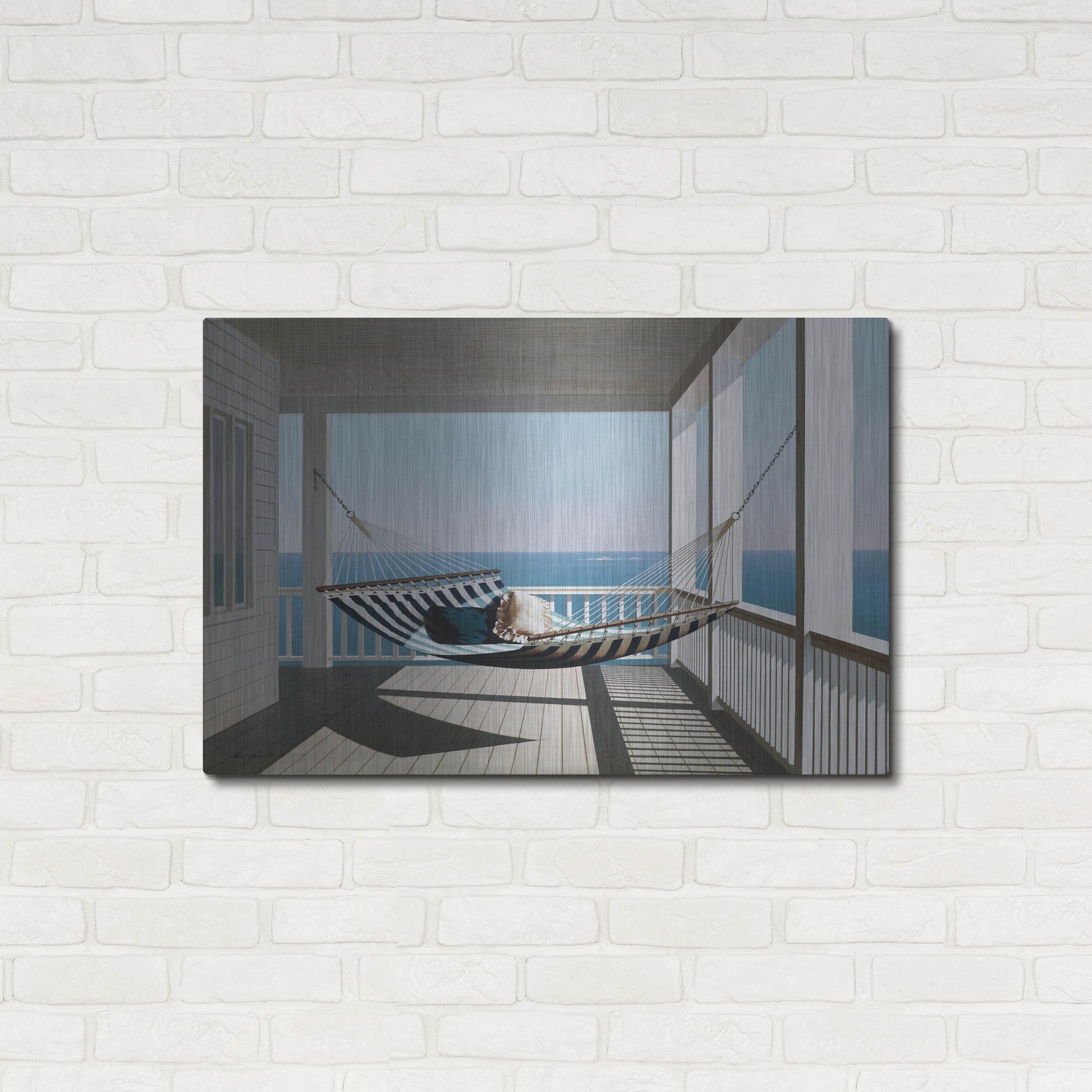 Luxe Metal Art 'Hammock & Pillows' by Zhen-Huan Lu, Metal Wall Art,36x24