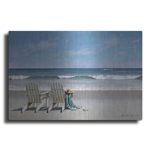 Luxe Metal Art 'Tide Watching' by Zhen-Huan Lu, Metal Wall Art