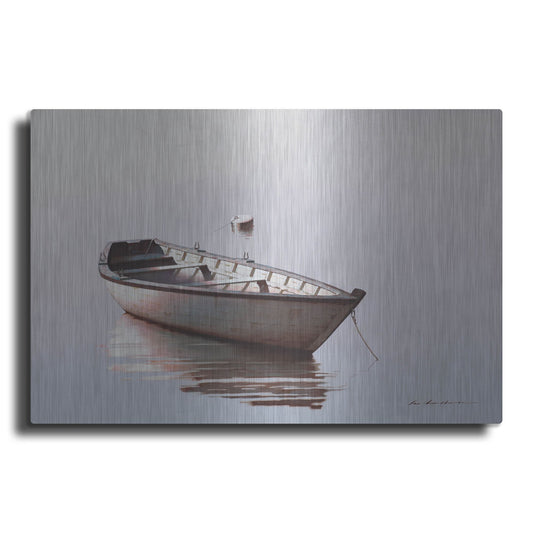 Luxe Metal Art 'Lonely Boat 2017 2' by Zhen-Huan Lu, Metal Wall Art