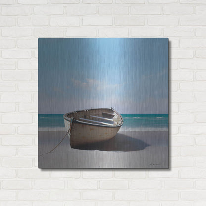 Luxe Metal Art 'Boat 3' by Zhen-Huan Lu, Metal Wall Art,36x36