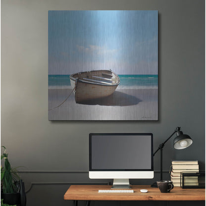 Luxe Metal Art 'Boat 3' by Zhen-Huan Lu, Metal Wall Art,36x36
