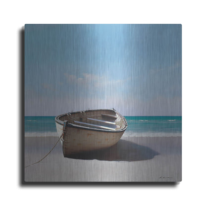 Luxe Metal Art 'Boat 3' by Zhen-Huan Lu, Metal Wall Art
