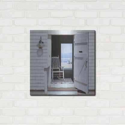 Luxe Metal Art 'Beach House 3' by Zhen-Huan Lu, Metal Wall Art,24x24