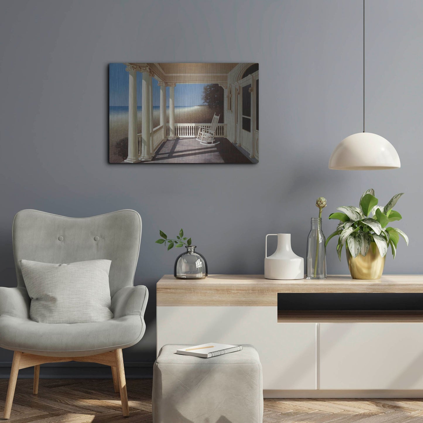 Luxe Metal Art 'North Sea' by Zhen-Huan Lu, Metal Wall Art,24x16