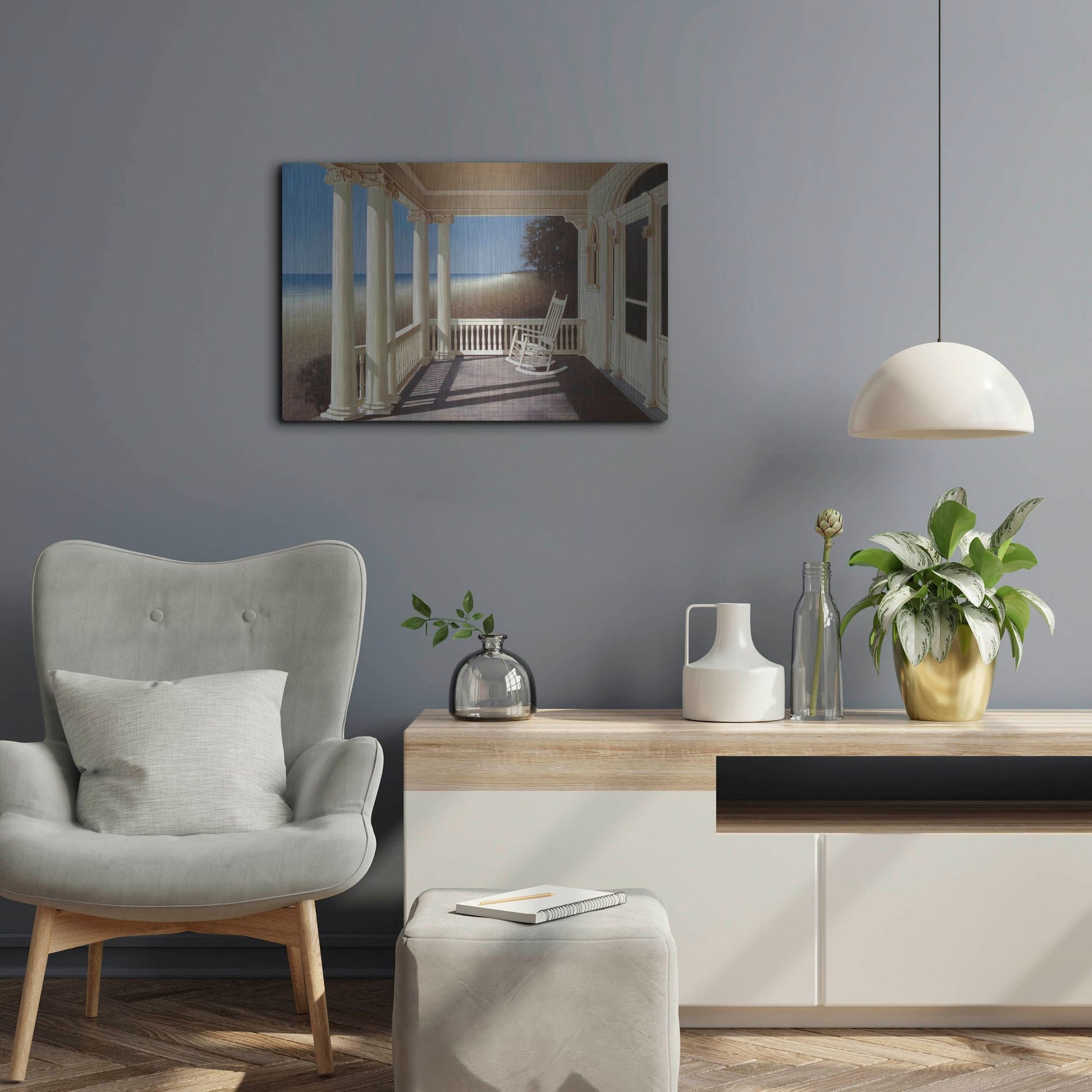 Luxe Metal Art 'North Sea' by Zhen-Huan Lu, Metal Wall Art,24x16