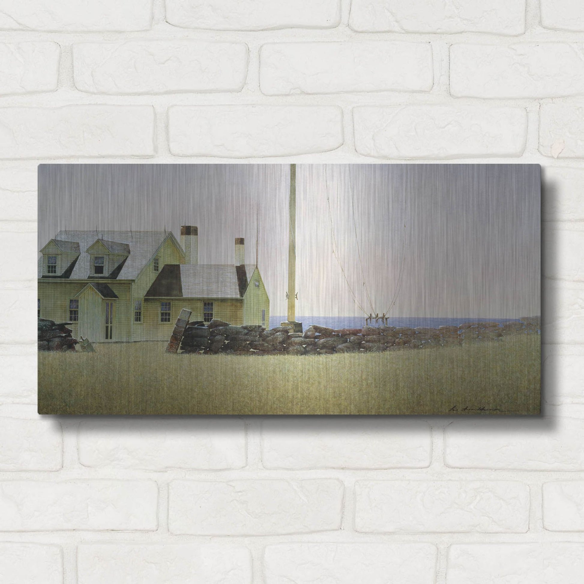 Luxe Metal Art 'Southern Island' by Zhen-Huan Lu, Metal Wall Art,24x12