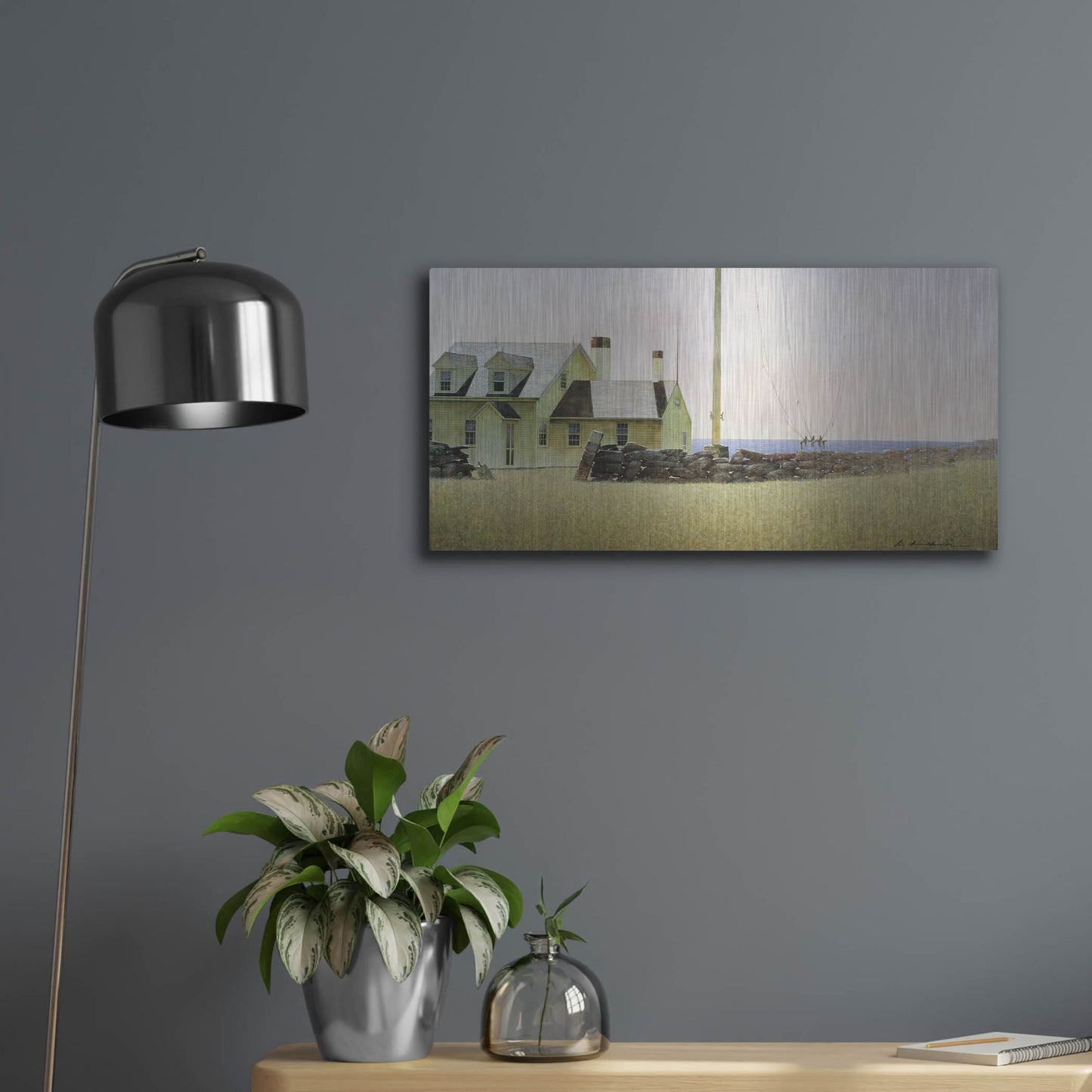 Luxe Metal Art 'Southern Island' by Zhen-Huan Lu, Metal Wall Art,24x12