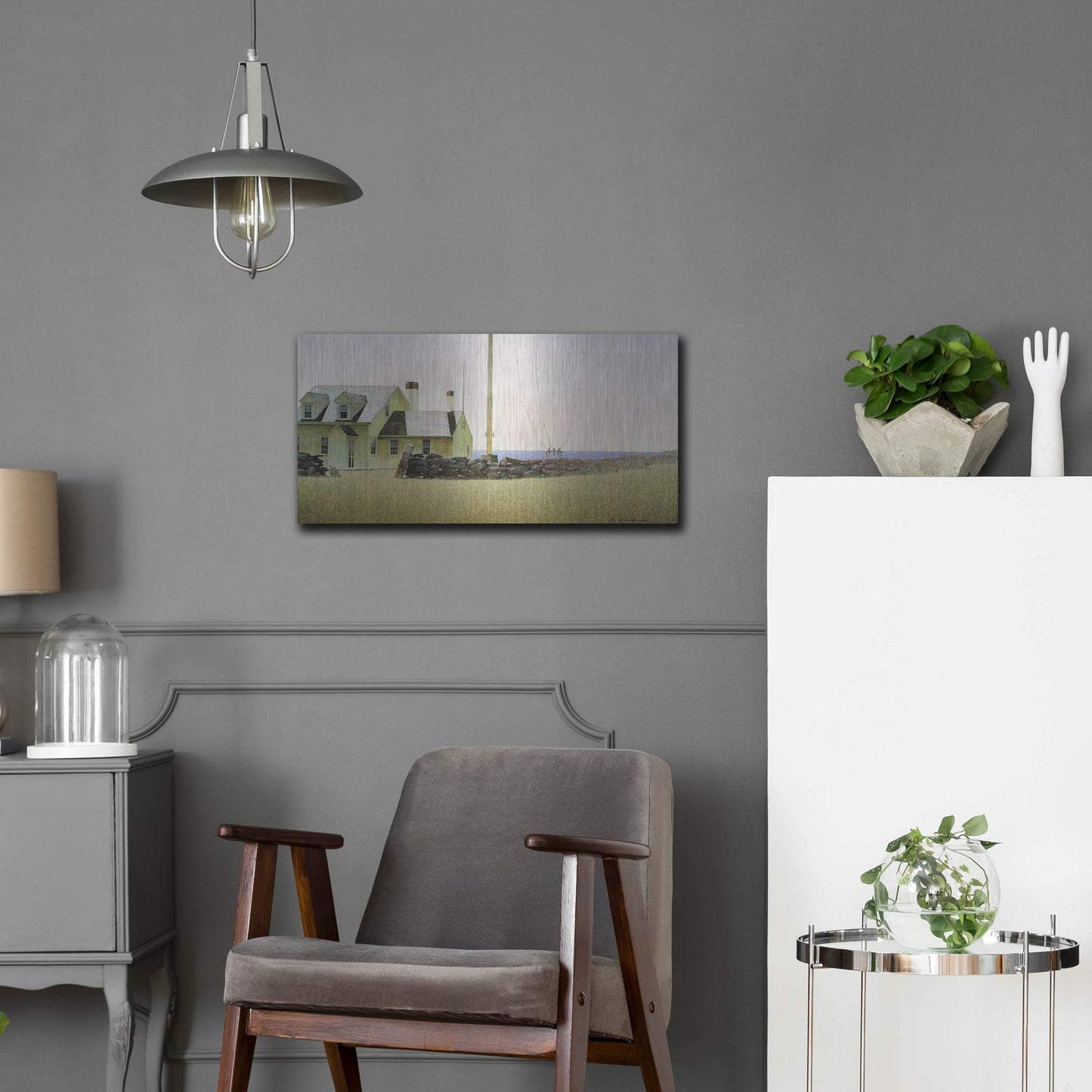 Luxe Metal Art 'Southern Island' by Zhen-Huan Lu, Metal Wall Art,24x12