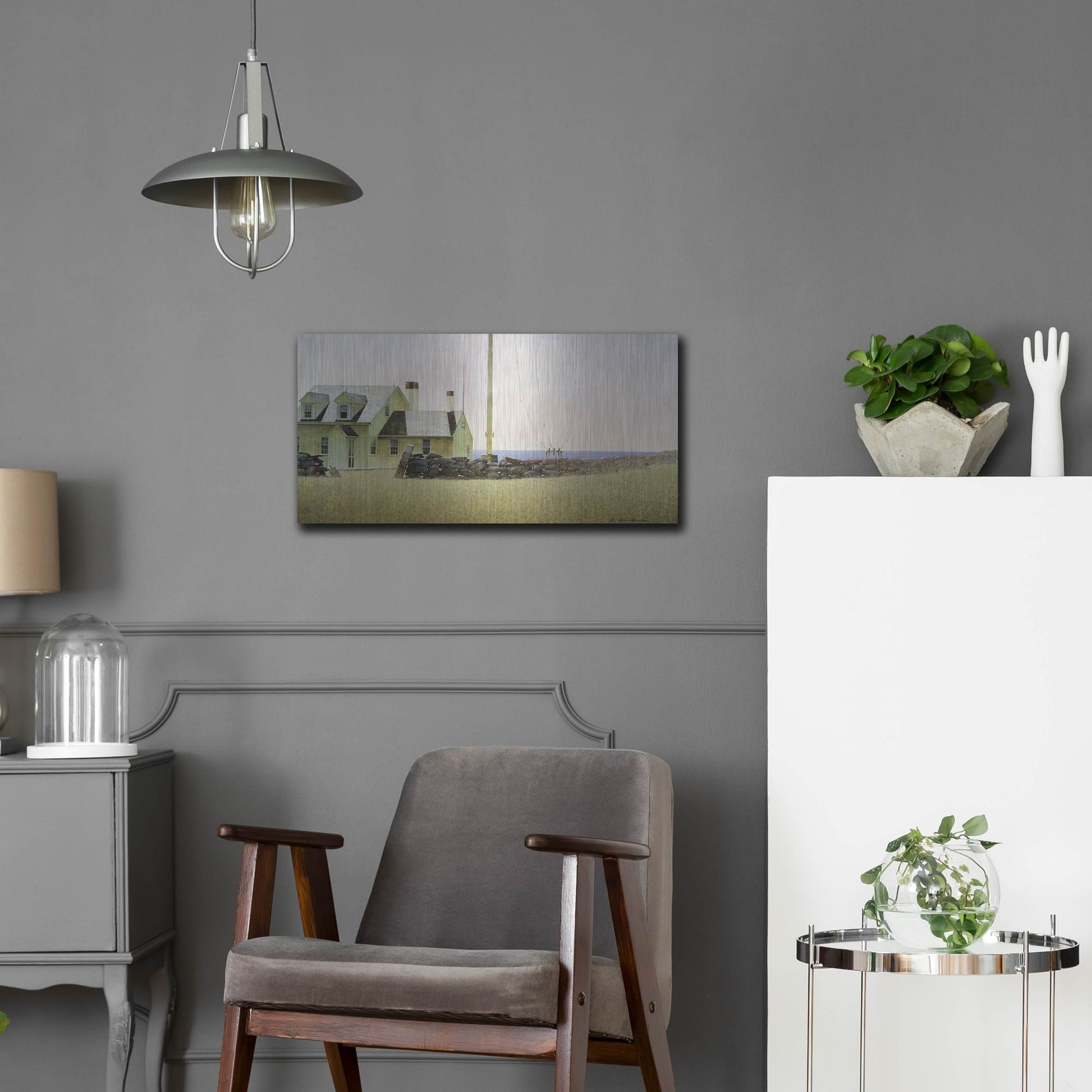 Luxe Metal Art 'Southern Island' by Zhen-Huan Lu, Metal Wall Art,24x12