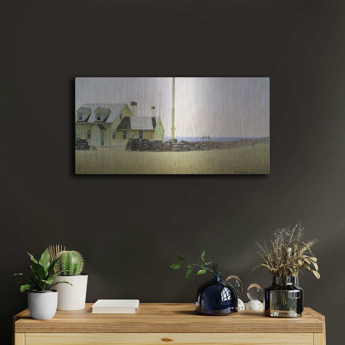 Luxe Metal Art 'Southern Island' by Zhen-Huan Lu, Metal Wall Art,24x12