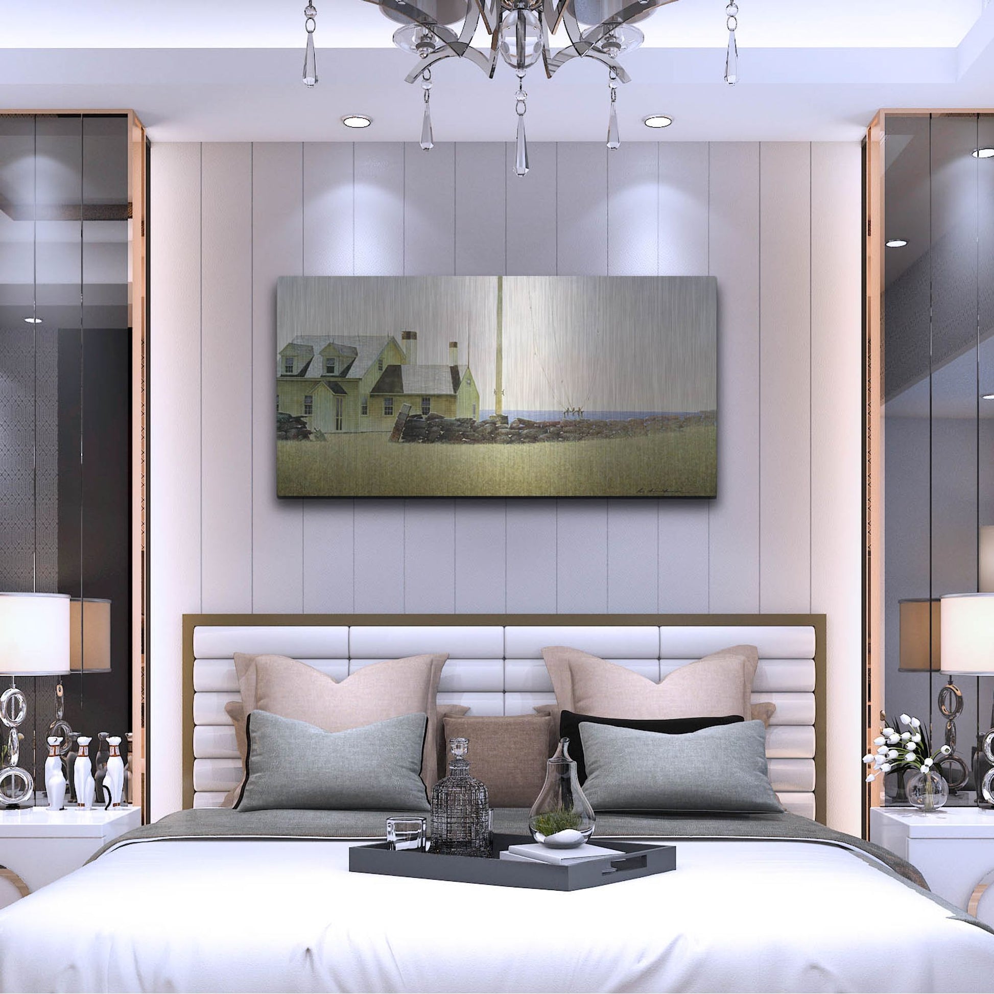 Luxe Metal Art 'Southern Island' by Zhen-Huan Lu, Metal Wall Art,48x24