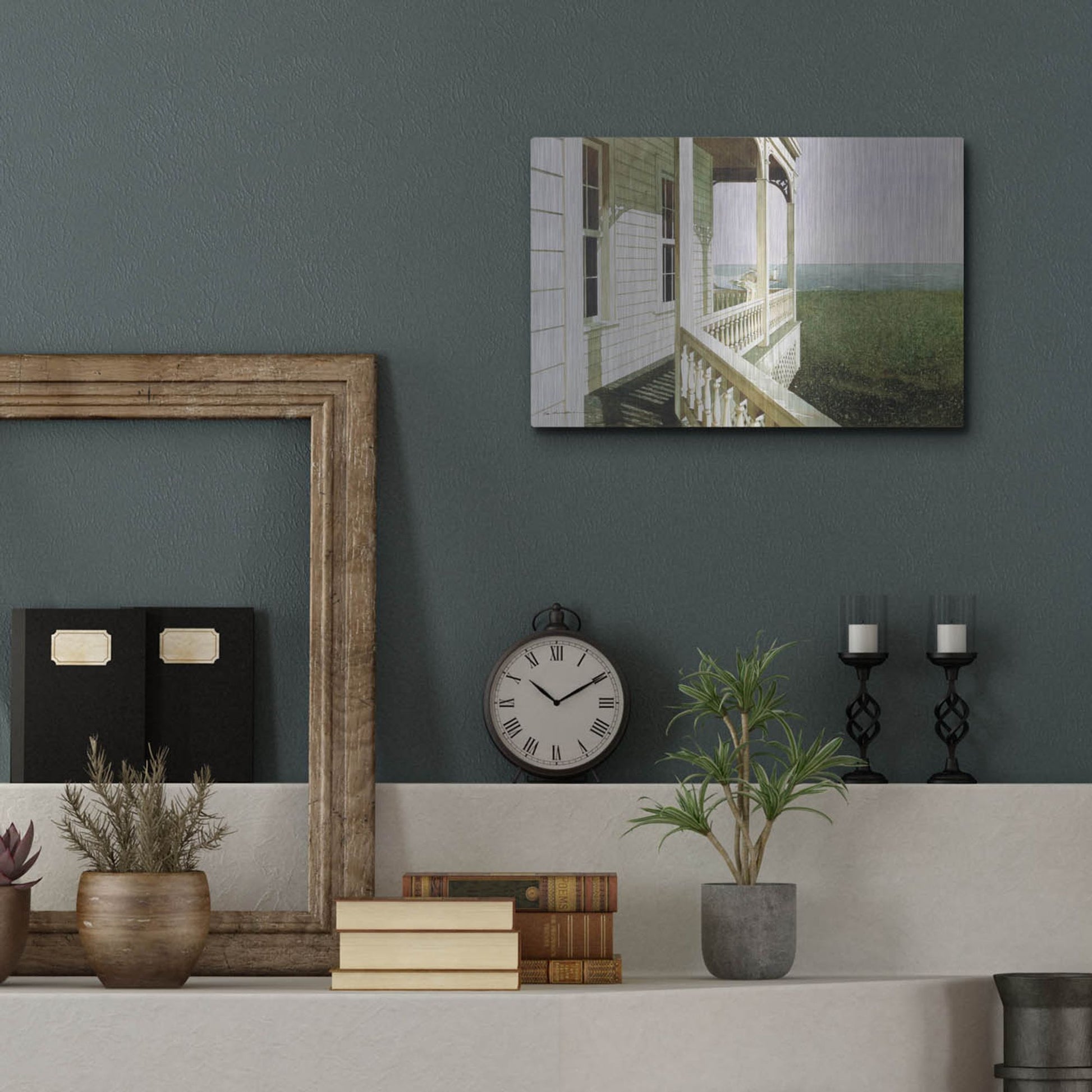 Luxe Metal Art 'Nantucket Light' by Zhen-Huan Lu, Metal Wall Art,16x12