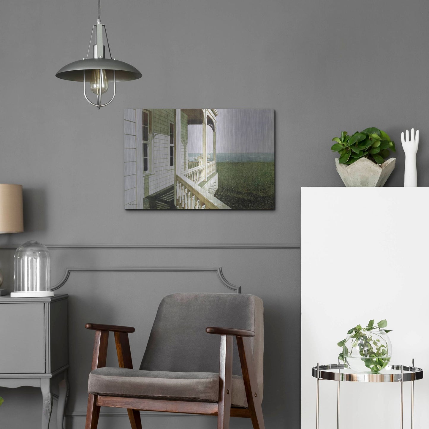 Luxe Metal Art 'Nantucket Light' by Zhen-Huan Lu, Metal Wall Art,24x16