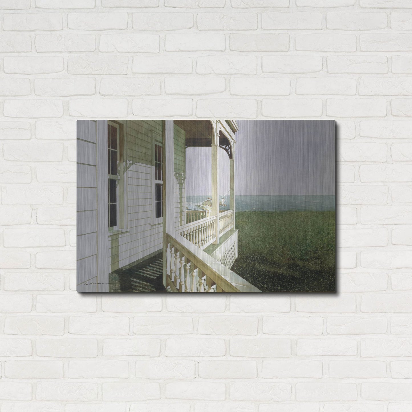 Luxe Metal Art 'Nantucket Light' by Zhen-Huan Lu, Metal Wall Art,36x24