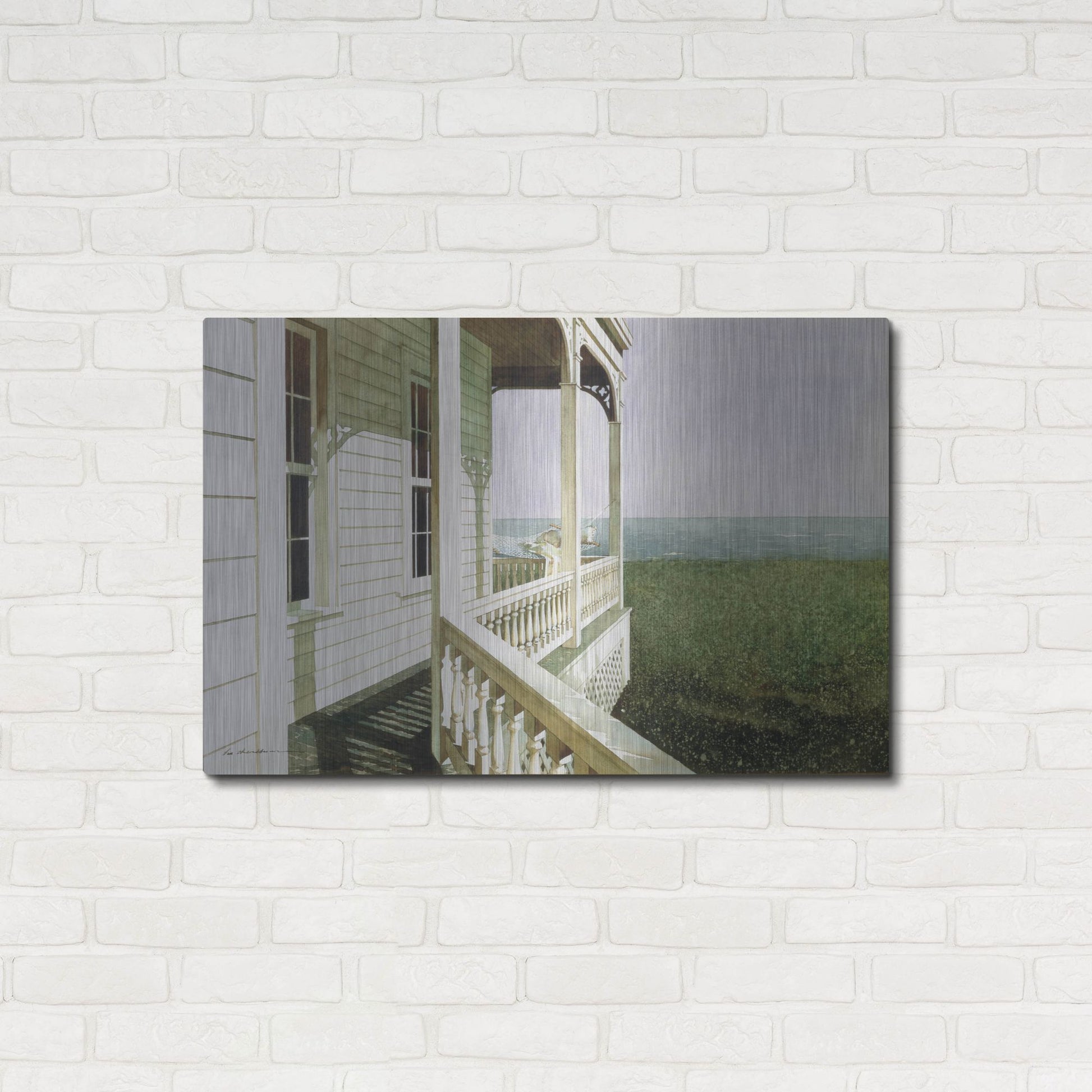 Luxe Metal Art 'Nantucket Light' by Zhen-Huan Lu, Metal Wall Art,36x24