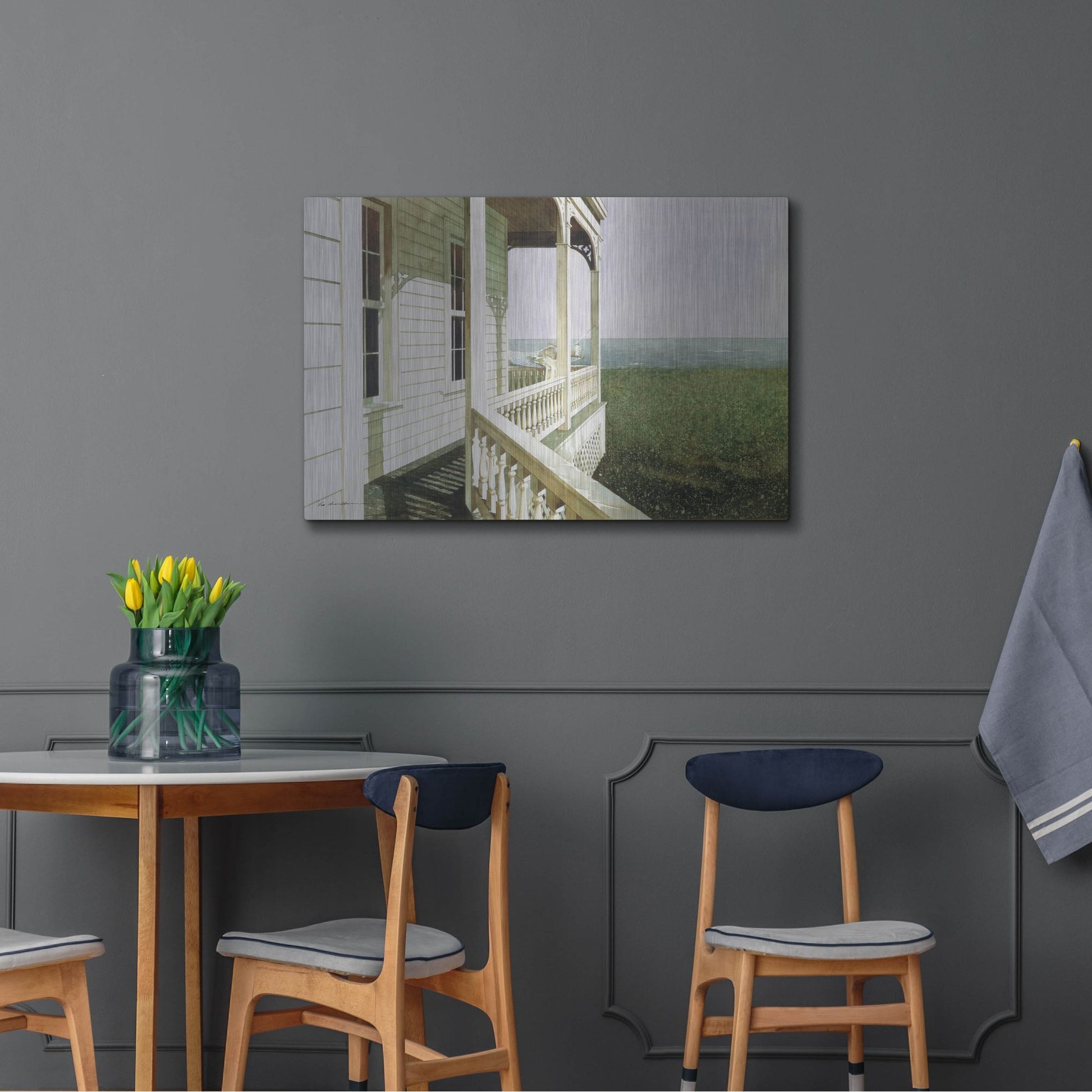 Luxe Metal Art 'Nantucket Light' by Zhen-Huan Lu, Metal Wall Art,36x24