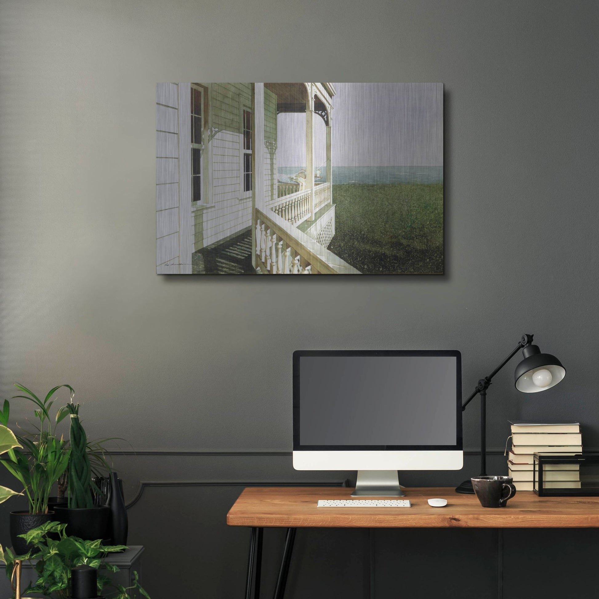 Luxe Metal Art 'Nantucket Light' by Zhen-Huan Lu, Metal Wall Art,36x24