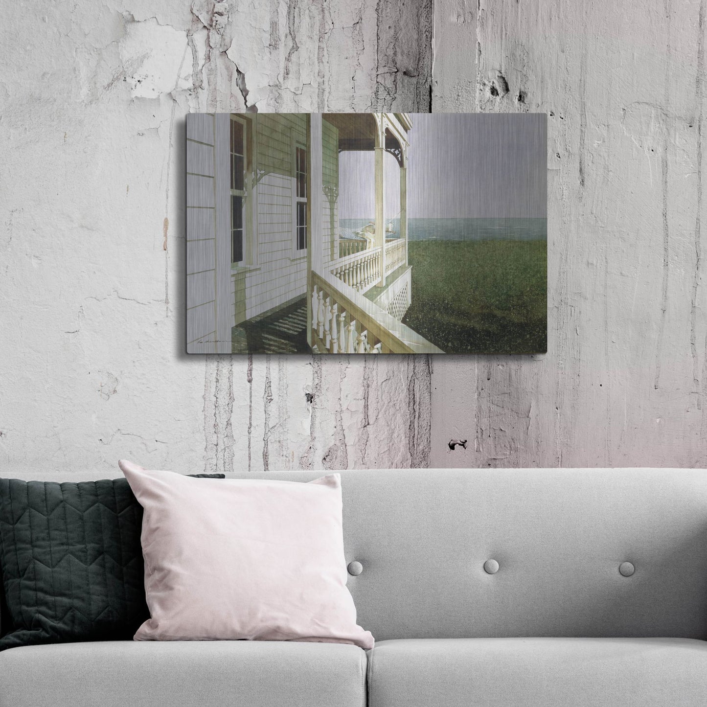 Luxe Metal Art 'Nantucket Light' by Zhen-Huan Lu, Metal Wall Art,36x24