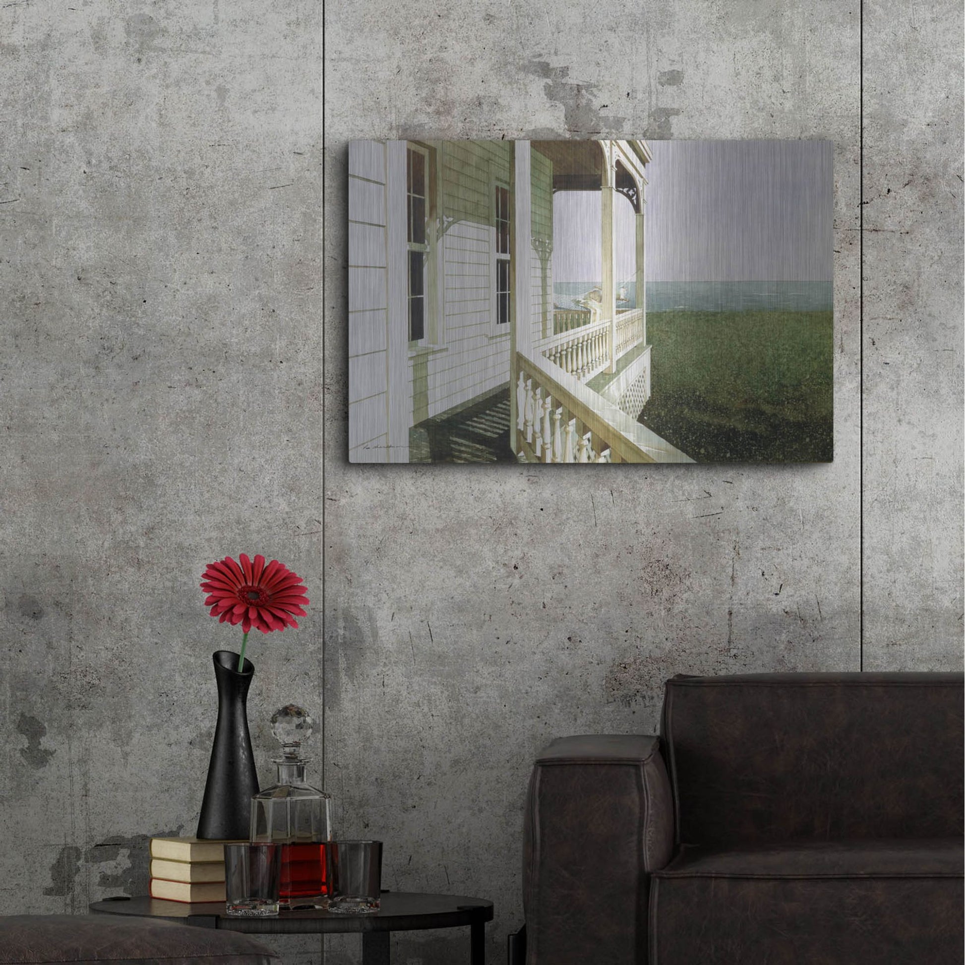 Luxe Metal Art 'Nantucket Light' by Zhen-Huan Lu, Metal Wall Art,36x24