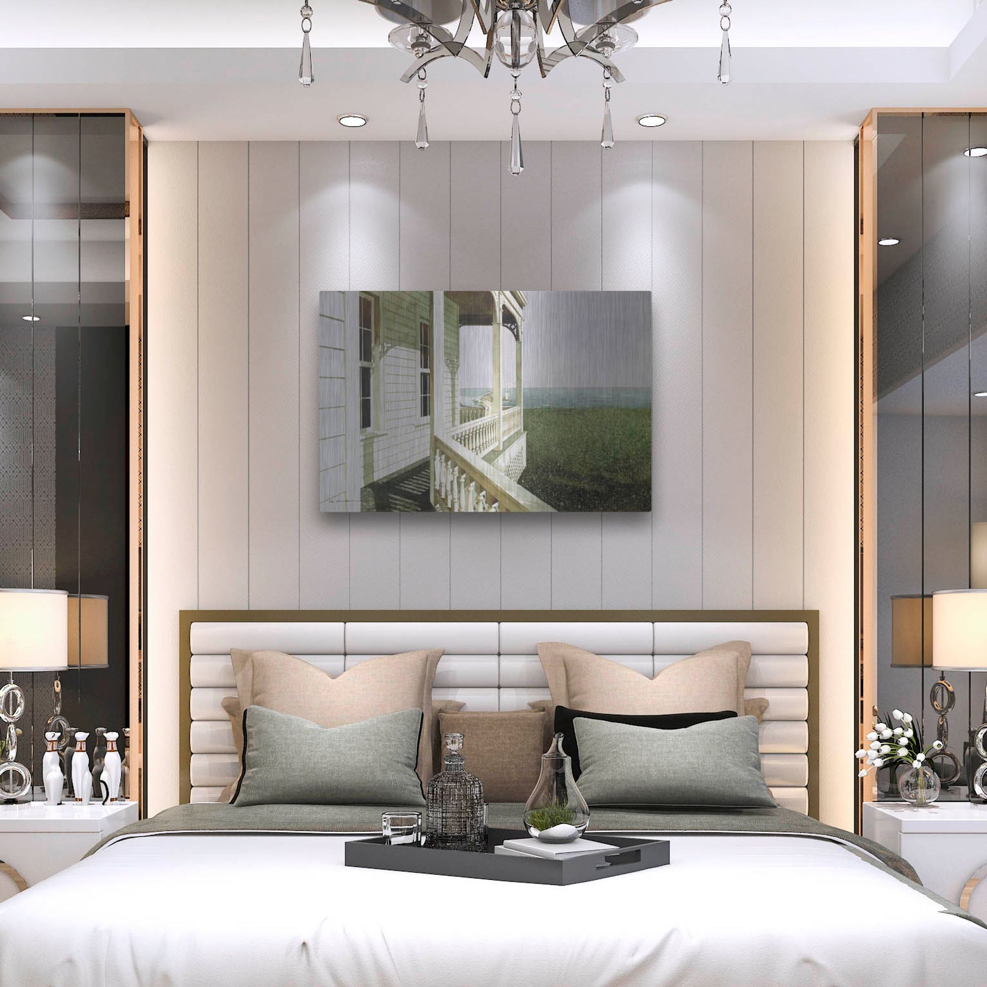 Luxe Metal Art 'Nantucket Light' by Zhen-Huan Lu, Metal Wall Art,36x24