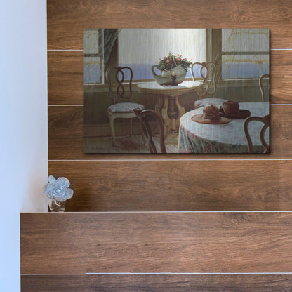 Luxe Metal Art 'The Dining Room' by Zhen-Huan Lu, Metal Wall Art,16x12