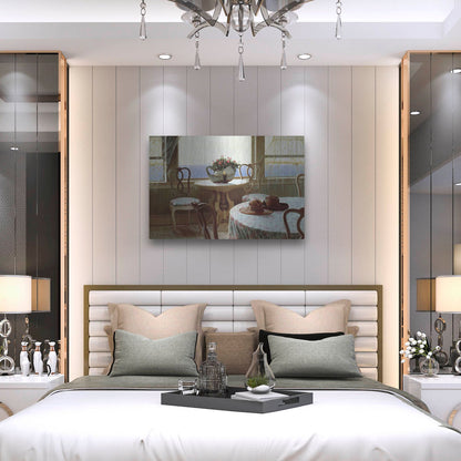 Luxe Metal Art 'The Dining Room' by Zhen-Huan Lu, Metal Wall Art,36x24