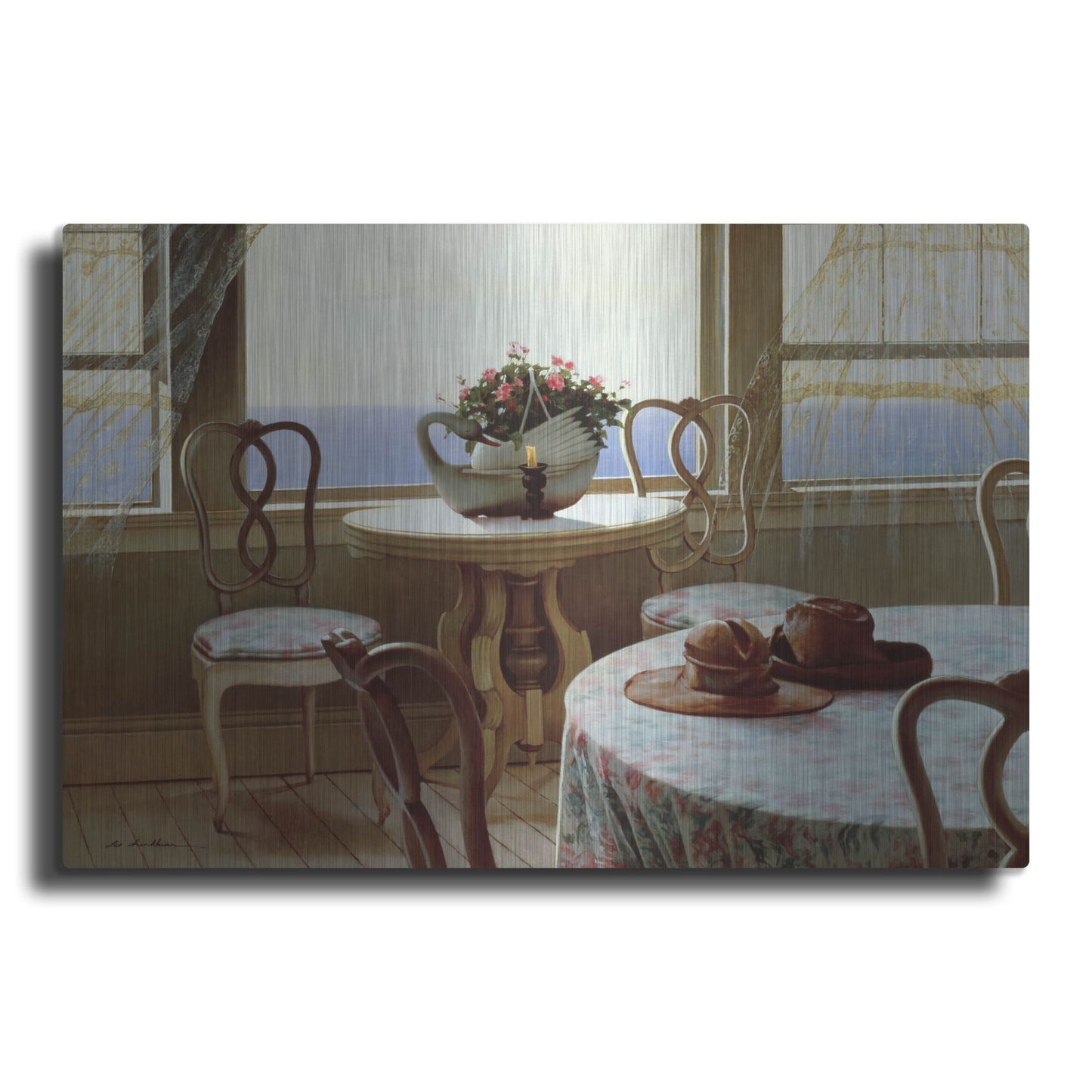 Luxe Metal Art 'The Dining Room' by Zhen-Huan Lu, Metal Wall Art