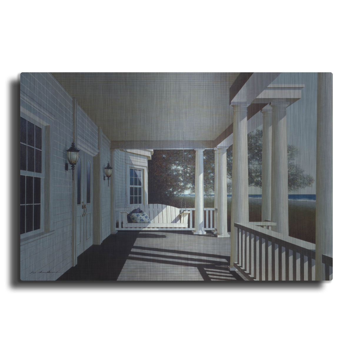Luxe Metal Art 'Porch Swing' by Zhen-Huan Lu, Metal Wall Art