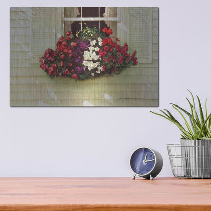 Luxe Metal Art 'Flowerbox' by Zhen-Huan Lu, Metal Wall Art,16x12