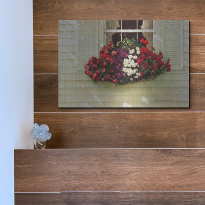 Luxe Metal Art 'Flowerbox' by Zhen-Huan Lu, Metal Wall Art,16x12