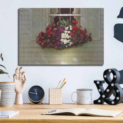 Luxe Metal Art 'Flowerbox' by Zhen-Huan Lu, Metal Wall Art,16x12