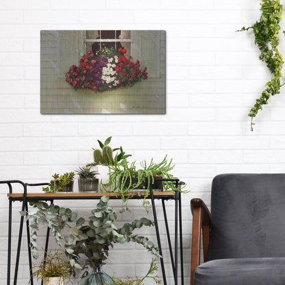 Luxe Metal Art 'Flowerbox' by Zhen-Huan Lu, Metal Wall Art,16x12