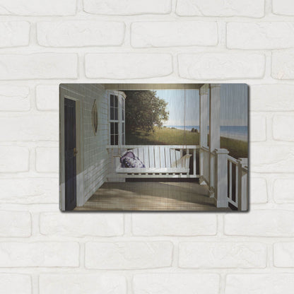 Luxe Metal Art 'Shore House' by Zhen-Huan Lu, Metal Wall Art,16x12