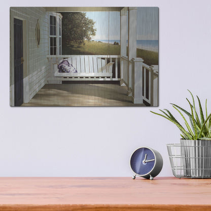 Luxe Metal Art 'Shore House' by Zhen-Huan Lu, Metal Wall Art,16x12