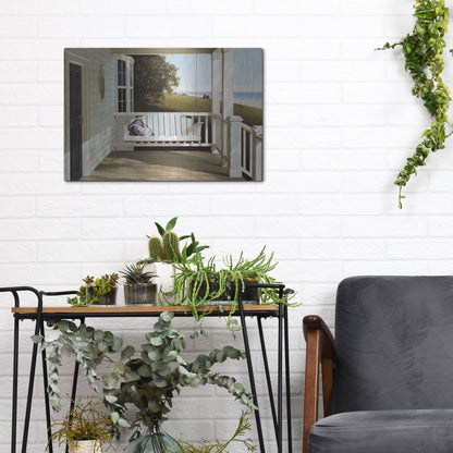 Luxe Metal Art 'Shore House' by Zhen-Huan Lu, Metal Wall Art,16x12