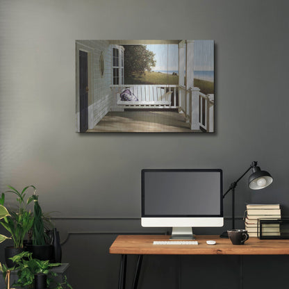 Luxe Metal Art 'Shore House' by Zhen-Huan Lu, Metal Wall Art,36x24