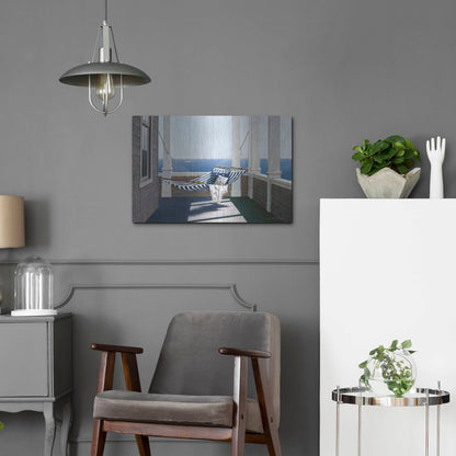 Luxe Metal Art 'Striped Hammock' by Zhen-Huan Lu, Metal Wall Art,24x16