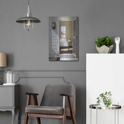 Luxe Metal Art 'Oil Lamp' by Zhen-Huan Lu, Metal Wall Art,16x24