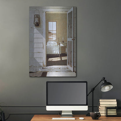 Luxe Metal Art 'Oil Lamp' by Zhen-Huan Lu, Metal Wall Art,24x36