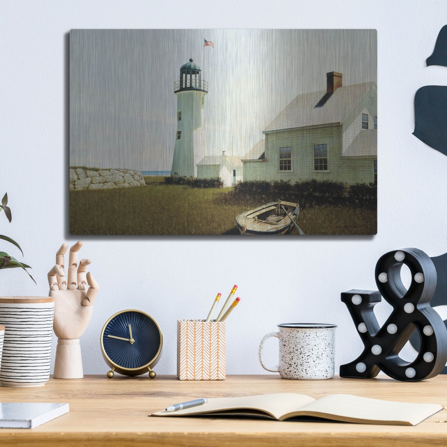 Luxe Metal Art 'Point Lookout' by Zhen-Huan Lu, Metal Wall Art,16x12