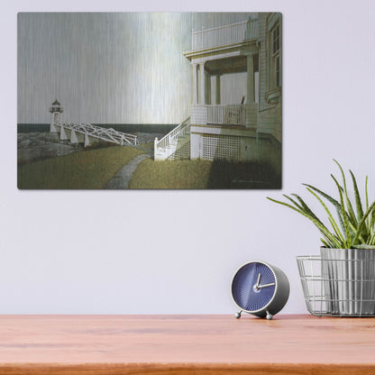 Luxe Metal Art 'Marshall Point Lighthouse' by Zhen-Huan Lu, Metal Wall Art,16x12