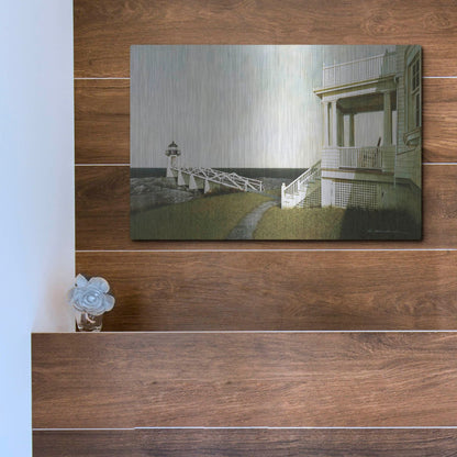 Luxe Metal Art 'Marshall Point Lighthouse' by Zhen-Huan Lu, Metal Wall Art,16x12