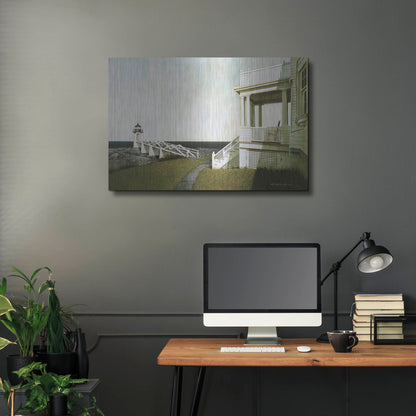Luxe Metal Art 'Marshall Point Lighthouse' by Zhen-Huan Lu, Metal Wall Art,36x24