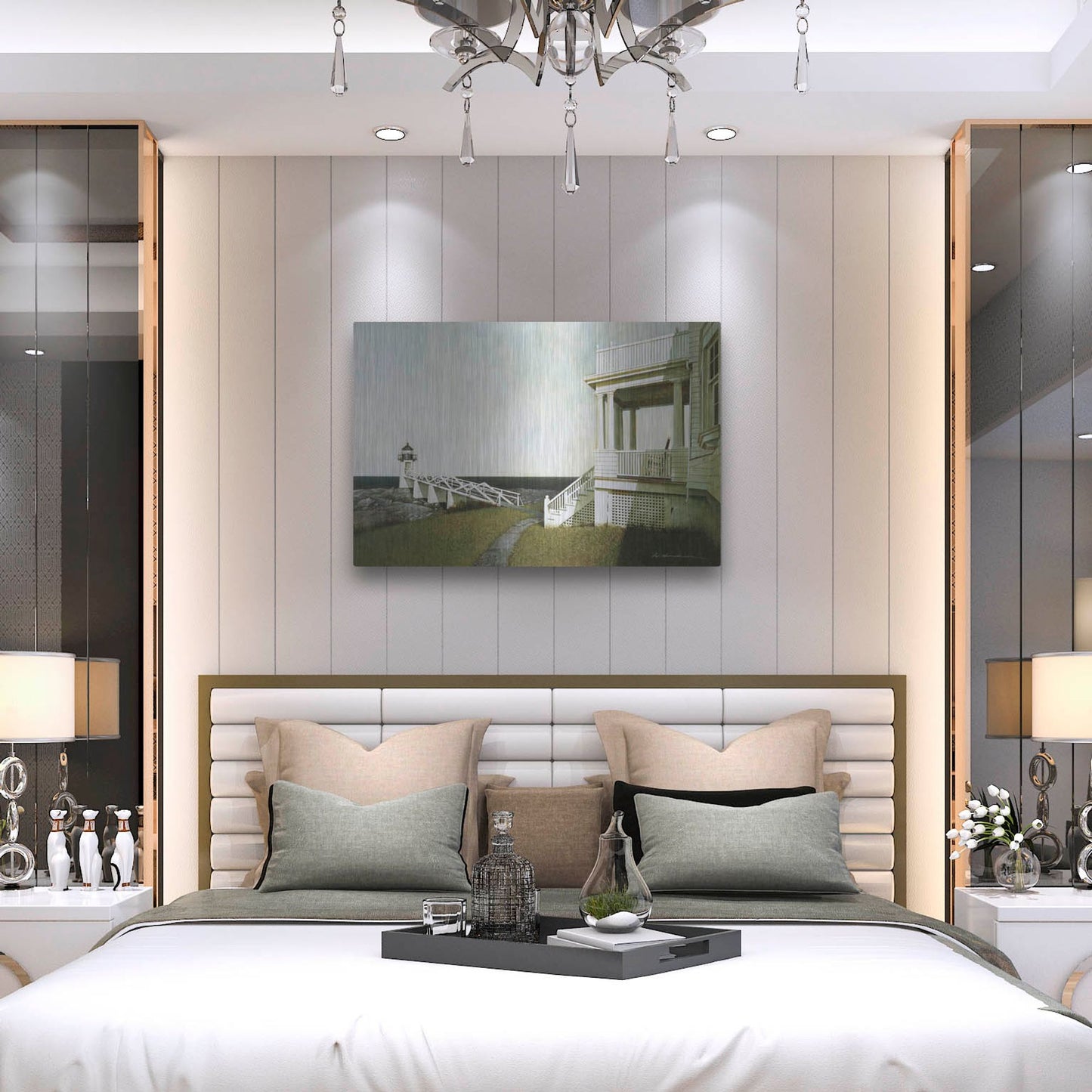 Luxe Metal Art 'Marshall Point Lighthouse' by Zhen-Huan Lu, Metal Wall Art,36x24