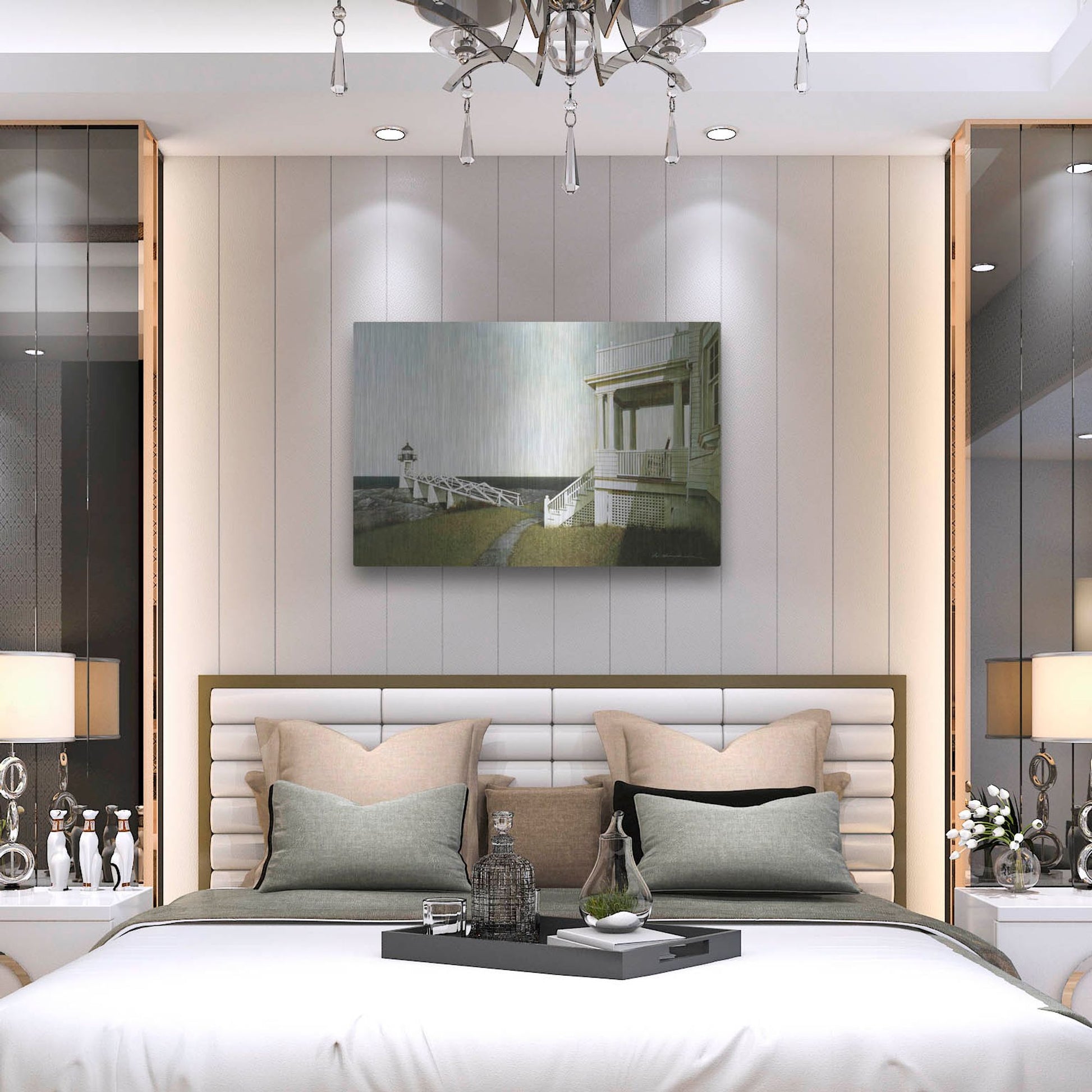 Luxe Metal Art 'Marshall Point Lighthouse' by Zhen-Huan Lu, Metal Wall Art,36x24